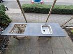 Keukenblad met gootsteen en gat voor kookplaat, Ophalen, 50 tot 75 cm, 200 cm of meer, Minder dan 100 cm