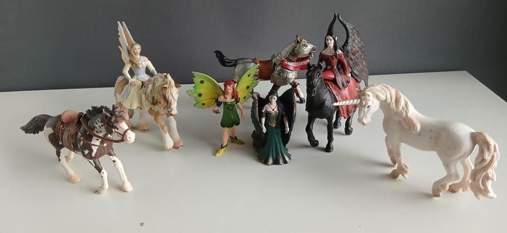 Schleich Paarden en Elfen Figuren Set, Verzamelen, Speelgoed, Gebruikt, Ophalen of Verzenden