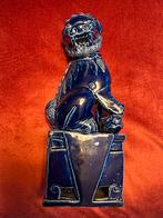 Blauw Geglazuurde Foo Dog / Fu Hond Beeldje, Ophalen of Verzenden