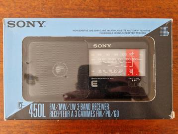 Sony ICF-450L Radio FM/MW/LW 3-Band Reciever z.g.a.n. beschikbaar voor biedingen