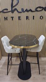 Richmond Interiors bartafel model Zenza  met 2 stoel Brooke, Huis en Inrichting, Tafels | Eettafels, Ophalen, Richmond Interiors model Zenza en Brooke