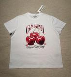 Ganni Cherry T-Shirt maat L - Nieuw!!, Kleding | Dames, T-shirts, Verzenden, Wit, Ganni, Maat 42/44 (L)