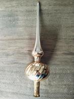 Vintage glazen zilverkleurige piek met goudkleurig motief, Ophalen of Verzenden, Gebruikt