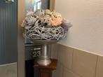 Grote ronde schaal met kunstbloemen, Ophalen of Verzenden, Zo goed als nieuw