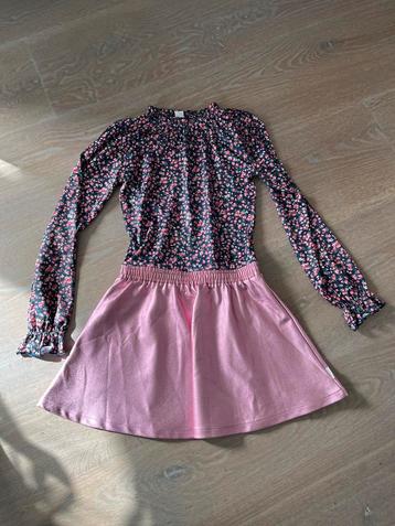 BNosy jurkje 146/152 gebloemd & metallic roze beschikbaar voor biedingen