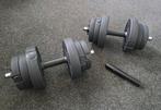 Dumbbells - Halterset - 20kg - Antislip - Halter - Met stang, Ophalen, Zo goed als nieuw, Halterset