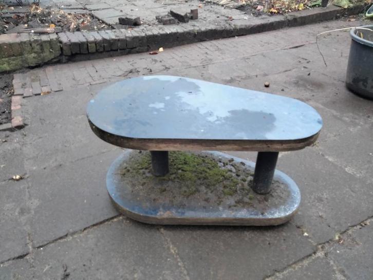 Uniek tuintafeltje gratis op te halen, Tuin en Terras, Tuintafels, Gebruikt, Ovaal, Hout, Ophalen