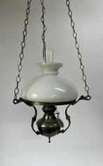 Vintage brocante olielamp nu werkend op stroom - als nieuw!, Antiek en Kunst, Antiek | Lampen, Ophalen of Verzenden