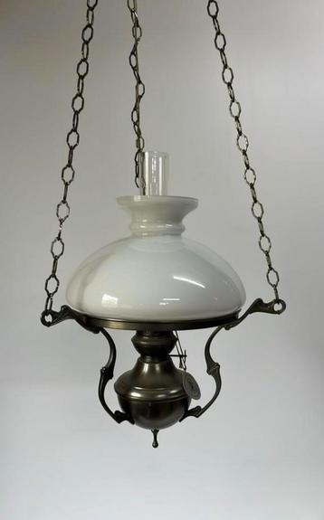 Vintage brocante olielamp nu werkend op stroom - als nieuw! beschikbaar voor biedingen