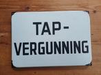 Emaille bord TAP VERGUNNING, Ophalen of Verzenden