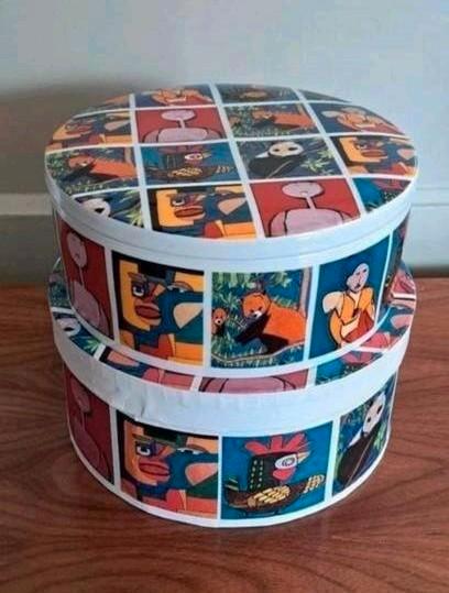 Keramieke design trommel van Schoonhoven Reinaerde Atelier, Verzamelen, Porselein, Kristal en Bestek, Zo goed als nieuw, Overige typen