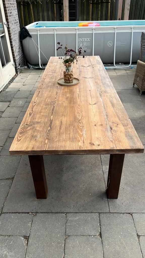 Eikenhouten tafel 3m lang, Huis en Inrichting, Tafels | Eettafels, Ophalen of Verzenden