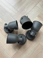 4 antraciete wand-/plafondlampen – draaibaar en stijlvol!, Overige materialen, Gebruikt, Ophalen of Verzenden, Industrieel
