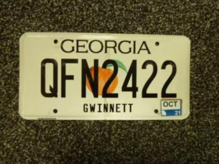 Kentekenplaat Licenseplate Georgia Gwinnett USA, Verzamelen, Automerken, Motoren en Formule 1, Gebruikt, Auto's, Verzenden