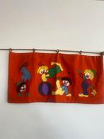 Vintage / retro oranje Wandkleed met Clowns, Huis en Inrichting, Woonaccessoires | Wanddecoraties, Ophalen of Verzenden, Gebruikt