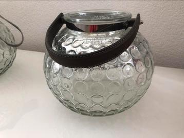 Teab, 2x stolp v glas, prachtig met lichtjes erin beschikbaar voor biedingen