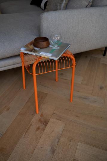 Vintage Ikea oranje Vasteron metalen kruk beschikbaar voor biedingen