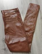 Lederlook Broek Josh V Maat XS, Kleding | Dames, Bruin, Ophalen of Verzenden, Zo goed als nieuw, Maat 34 (XS) of kleiner