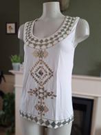 Caroline Biss 40M pailetten zilver goud top Gratis Verzenden, Kleding | Dames, Tops, Maat 38/40 (M), Verzenden, Wit, Zonder mouw