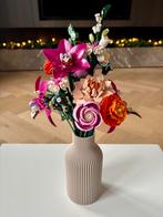 Matte Beige ribbel vaas (o.a. voor LEGO bloemen), Kunststof, Overige kleuren, Nieuw, Ophalen of Verzenden