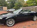 Audi A4 1.8T Cabrio 2009 Zwart, Auto's, Audi, Voorwielaandrijving, Lederen bekleding, Zwart, 4 cilinders