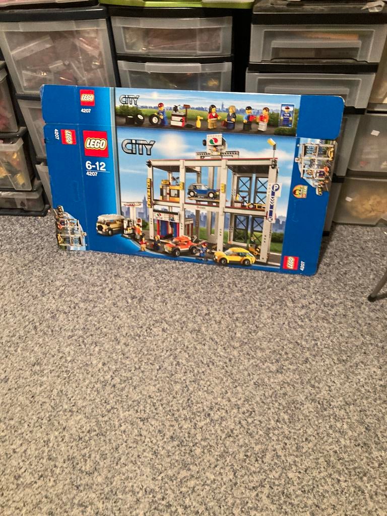 Lego city 4207 auto garage lege lego doos, Kinderen en Baby's, Speelgoed | Duplo en Lego, Lego, Gebruikt, Lego, Ophalen of Verzenden
