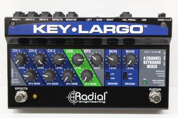 Radial Key Largo 4 Channel Keyboard Mixer + voedingsadapter! beschikbaar voor biedingen