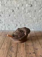 Antieke gietijzeren kolenbak zwaar, Antiek en Kunst, Curiosa en Brocante, Ophalen