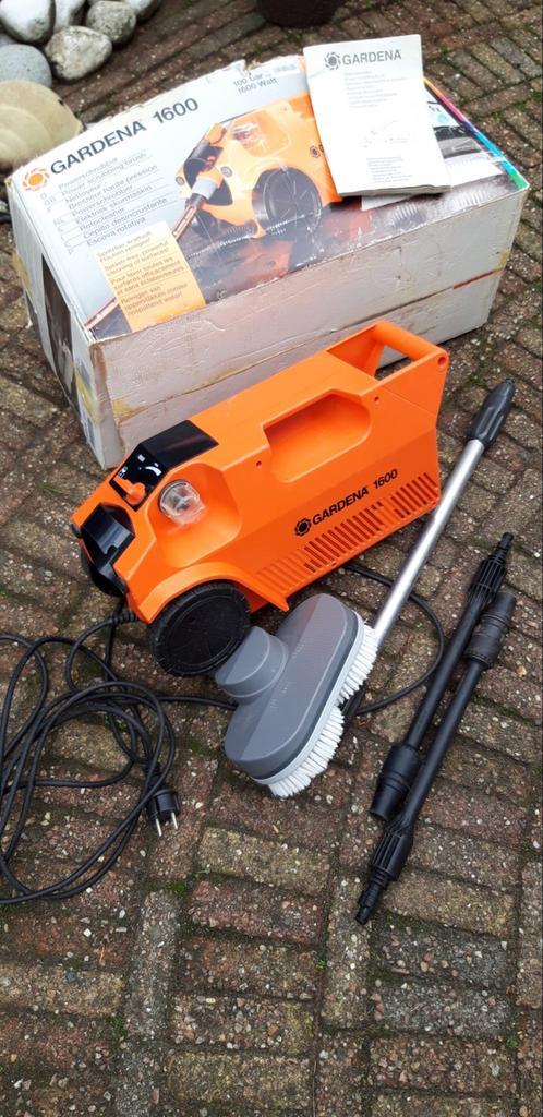 Gardena 1600 Power Schrobber - Zo Goed Als Nieuw, Tuin en Terras, Hogedrukreinigers, Zo goed als nieuw, Elektrisch, Met regelbare waterdruk