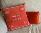 Sabra kussen - oranje/brick, Huis en Inrichting, Woonaccessoires | Kussens, Ophalen of Verzenden, Zo goed als nieuw, Oranje, Vierkant
