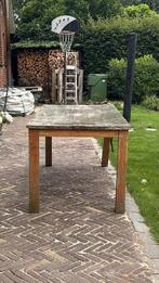 Teak tafel , brocant maar niet krokant.!!, Tuin en Terras, Ophalen, Gebruikt, Rechthoekig, Hout
