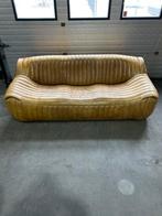 Vintage leren bank, Huis en Inrichting, Banken | Sofa's en Chaises Longues, Ophalen, Vintage, Driepersoons, Zo goed als nieuw