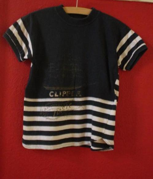 Jean Bourget, blauw-wit gestreept shirtje, mt 4a/102, Kinderen en Baby's, Kinderkleding | Maat 98, Zo goed als nieuw, Jongen of Meisje