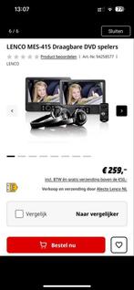 LENCO MES-415 Draagbare DVD Speler Set - Nieuwstaat, Ophalen, Zo goed als nieuw, Dvd-speler, Draagbaar