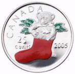 Canada - 25 cent 2005 - Colored Christmas Coin, Verzenden, Noord-Amerika, Losse munt