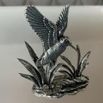 Zilveren tinnen Beeldje ( kolibri of houtsniep), Antiek en Kunst, Antiek | Tin, Ophalen of Verzenden