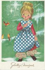 KERST MEISJE JURK 1960 ZEER MOOIE OUDE KAART KH912, Ophalen of Verzenden, 1960 tot 1980, Kinderen