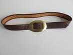 Vintage bruine riem met goudkleurige gesp, Kleding | Dames, Riemen en Ceinturen, Minder dan 80 cm, Heupriem, Ophalen of Verzenden