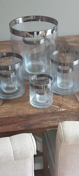 Windlichten tekoop 8delig  compleet 60 euro izgst beschikbaar voor biedingen