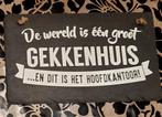 Leistenen spreuken bordje, Huis en Inrichting, Woonaccessoires | Tekstborden en Spreuken, Ophalen of Verzenden, Nieuw