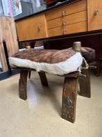 Vintage, brocante kamelenkruk, zadelkruk, poef, voetenbankje, Gebruikt, -, -, Ophalen of Verzenden