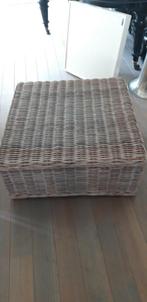 Rieten/rotan hocker/salontafel 90 bij 90, Huis en Inrichting, Banken | Voetenbanken en Poefen, Ophalen, Vierkant, 75 tot 100 cm