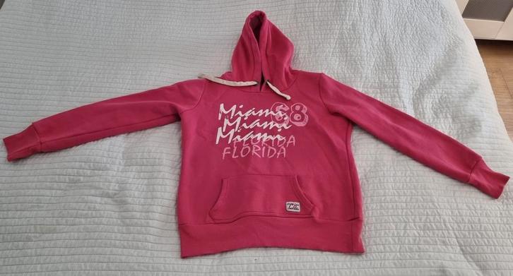 Hoodie fuchsia roze maat s maat 36 trui truien miami florida, Kleding | Dames, Truien en Vesten, Zo goed als nieuw, Maat 36 (S)