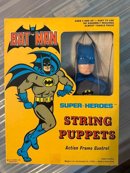Batman string puppet Madison ltd 1978 vintage toy, Verzamelen, Speelgoed, Nieuw, Ophalen of Verzenden
