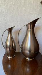 2x Metalen vaas Rio Tiel/Rembrandt Tiel, Antiek en Kunst, Antiek | Tin, Ophalen