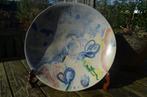 Fraaie grote aardewerk schotel, gesigneerd, gedateerd (2), Ophalen of Verzenden