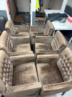 6 Stuks Bruine Chic Stoelen - Stijlvol en Comfortabel, Huis en Inrichting, Stoelen, Ophalen, Gebruikt, Bruin, Stof