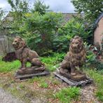 Set oud roestlook leeuwen, Tuin en Terras, Ophalen, Nieuw, Beton, Dierenbeeld