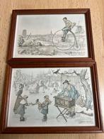 Twee Anton Pieck Prenten in Lijst, Antiek en Kunst, Ophalen of Verzenden