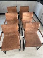 6 x eetkamerstoelen bruin cognac kleur, Ophalen of Verzenden, Zo goed als nieuw, Bruin